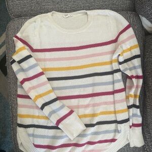 GAP Multicolor Striped Crew Neck Sweater